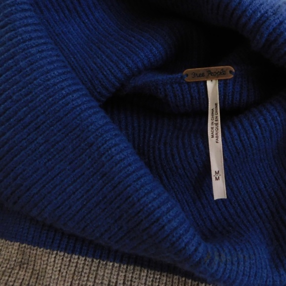 FREE PEOPLE Softly Structured Colorblock Sweater Turtleneck Pullover Knit Medium - Picture 14 of 16